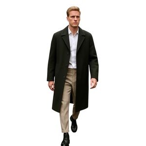 Ralph Lauren Mens Trench Zip Out Wool Lining All Weather Black Overcoat 40R